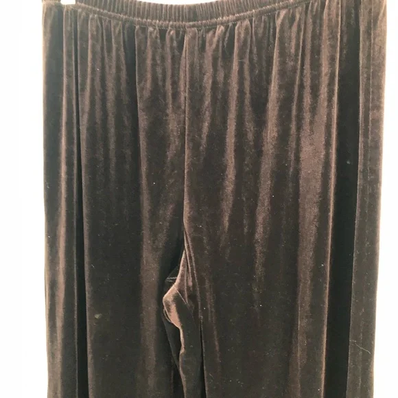 Coldwater Creek Elastic Waist Velvet Brown Size PXL Pants - Picture 5 of 7